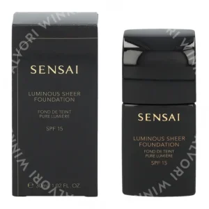 Sensai Luminous Sheer Foundation SPF15 30ml LS204.5 Warm Beige fles en verpakking