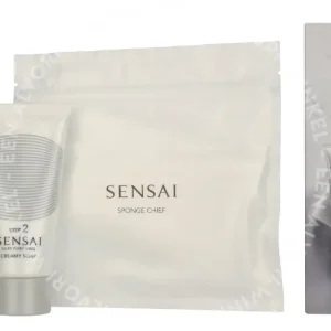 Sensai Silky Purifying Double Cleansing Set 150ml Cleansing Cream 75ml/Creamy Soap 75ml fles en verpakking