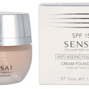 Sensai CP Cream Foundation 30ml CF12 Soft Beige fles en verpakking