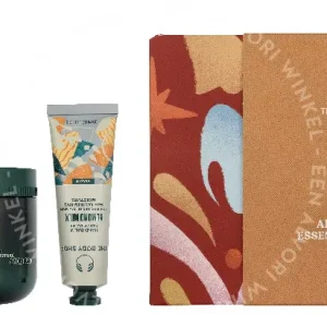 The Body Shop G3 Small Almond Milk Giftset 140ml Hand Cream 30ml/Body Butter 50ml/Shower Cream 60ml fles en verpakking