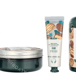 The Body Shop G4 Medium Shea Giftset 580ml Shower Cream 250ml/ Body Butter 200ml/Hand Balm 30ml/Body Mist 100ml/Large Bath Lily fles
