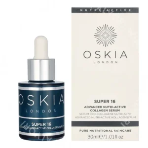 Oskia Super 16 Advanced Nutri-Active Collagen Serum 30ml  fles en verpakking