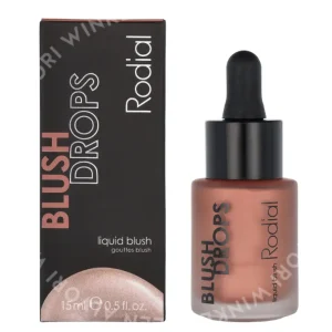 Rodial Blush Drops 15ml Liquid Blush/Sunset Kiss fles en verpakking