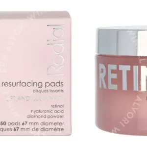Rodial Pink Diamond Retinol Resurfacing Pads 50stuk  fles en verpakking