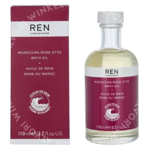 REN Moroccan Rose Otto Bath Oil 110ml  fles en verpakking