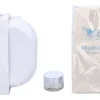 The Organic Pharmacy Clear Skincare Set 40ml Face Wash 10ml/Clay Mask 10ml/Face Cream 10ml/Toner 10ml/Cloth fles en verpakking