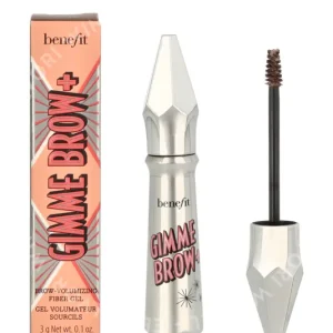 Benefit Gimme Brow+ Brow-Volumizing Fiber Gel 3g #3 Neutral Light Brown fles en verpakking