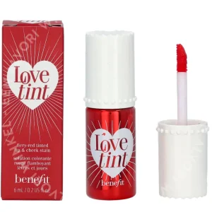 Benefit Lovetint Fiery-Red Tinted Lip & Cheek Stain 6ml  fles en verpakking