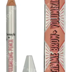 Benefit Gimme Brow+ Volumizing Pencil Mini 0.6g #3 Warm Light Brown fles en verpakking