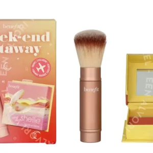 Benefit Cheek-End Getaway Set 6g Shellie Blush 6gr/Multitasking Brush fles en verpakking