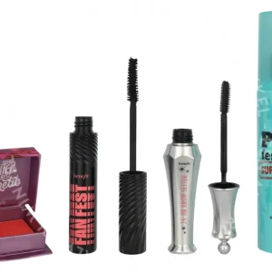 Benefit Extra Glam Infused Giftset 138ml Porefessional Super Setter Spray 120ml/Fan Fest Mascara 8.5g/24hrBrowSetter 7ml/Crystah BOP Bronzer and Blush 2.5g fles