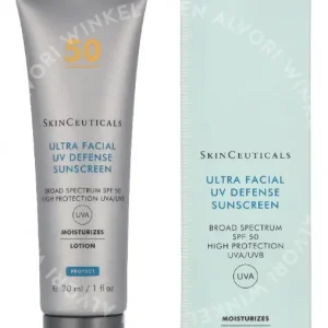 SkinCeuticals Protect Ultra Facial Defense SPF50+ 30ml Very High Protection/Regimen For Breakage Prone Hair fles en verpakking