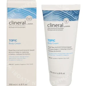 Ahava Clineral TOPIC Body Cream 200ml For Sensitive Skin fles en verpakking