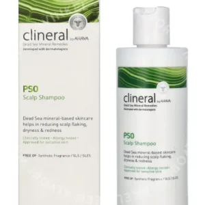 Ahava Clineral PSO Scalp Shampoo 250ml For Sensitive Skin fles en verpakking