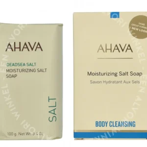 Ahava Deadsea Salt Moisturizing Salt Soap 100g  fles en verpakking