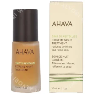 Ahava T.T.R. Extreme Night Treatment 30ml Reduces Wrinkles And Firms Skin fles en verpakking