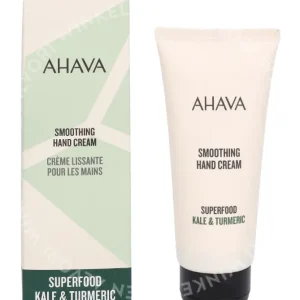 Ahava Smoothing Hand Cream Kale & Turmeric 100ml  fles en verpakking