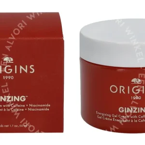 Origins Ginzing Energizing Gel Cream 50ml With Caffeine + Niacinamide fles en verpakking