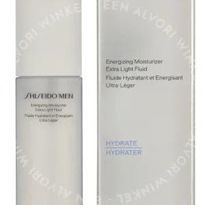 Shiseido Men Energizing Moisturizer Extra Light Fluid 100ml  fles en verpakking