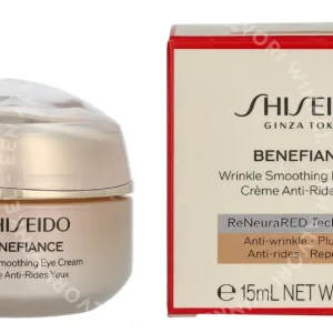 Shiseido Benefiance Wrinkle Smoothing Eye Cream 15ml  fles en verpakking