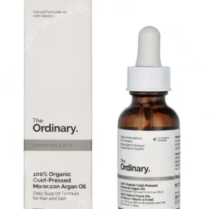 The Ordinary 100% Organic Moroccan Argan Oil 30ml fles en verpakking