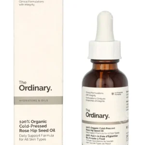 The Ordinary 100% Organic Rose Hip Seed Oil 30ml fles en verpakking