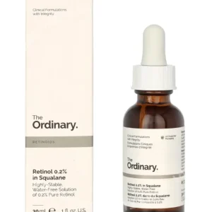 The Ordinary Retinol 0.2% In Squalane 30ml  fles en verpakking