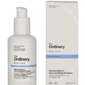 The Ordinary Niacinamide 5% Face And Body Emulsion 100ml  fles en verpakking