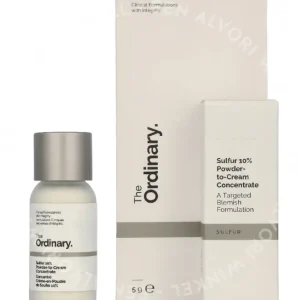 The Ordinary Sulfur 10% Powder-To-Cream Concentrate 5g  fles en verpakking