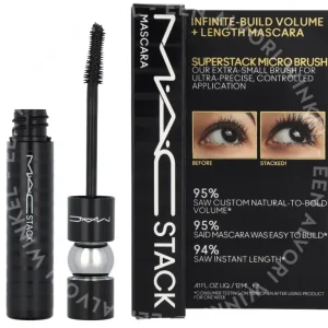 MAC Stack Micro Mascara 12ml Black fles en verpakking