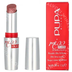 Pupa Miss Pupa Starlight Lipstick 2.5g #702 Gorgeous Grace fles en verpakking