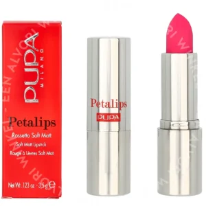 Pupa Petalips Soft Matt Lipstick 3.5g #008 Fuchsia Geranium fles en verpakking