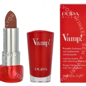 Pupa Vamp! Extreme Colour Lipstick 3.5g #106 Cappuccino fles en verpakking