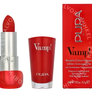 Pupa Vamp! Extreme Colour Lipstick 3.5g #304 Red Flame fles en verpakking