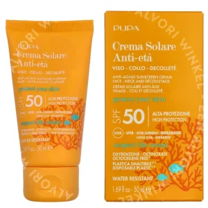 Pupa Anti-Aging Sunscreen SPF50 50ml  fles en verpakking