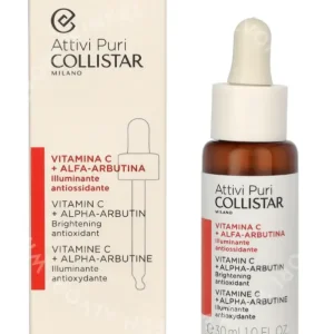 Collistar Pure Actives Vitamine C + Aplha-Arbutin Serum 30ml  fles en verpakking