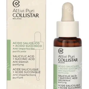 Collistar Attivi Puri Salicylic Acid + Succinic Acid 30ml fles en verpakking