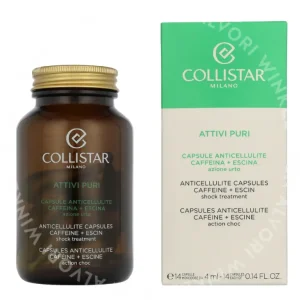 Collistar Pure Actives Anticellulite Capsules 56ml Caffeine + Escina 14x4ml - Shock Treatment fles en verpakking