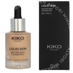 Kiko Milano Liquid Skin Second Skin Foundation 30ml #N40 Neutral fles en verpakking