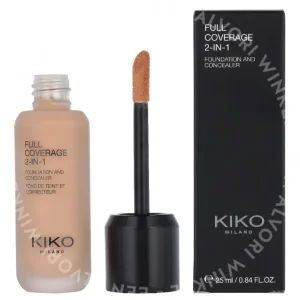 Kiko Milano Full Coverage 2 In 1 Foundation & Concealer 25ml WR30 fles en verpakking