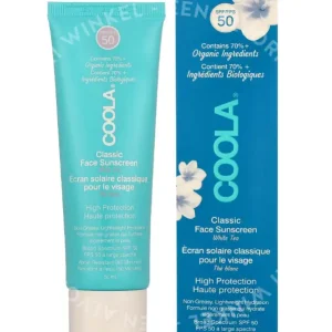 Coola Classic Sunscreen Face Moisturizer SPF50 50ml White Tea fles en verpakking
