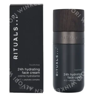 Rituals Homme 24H Hydrating Face Cream 50ml Vit C + Peptides Complex fles en verpakking