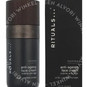 Rituals Homme Anti-Ageing Face Cream 50ml Vit B3 + Petides Complex fles en verpakking