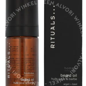 Rituals Homme Beard Oil 30ml Argan + Basil fles en verpakking