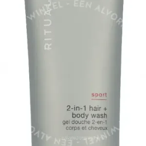 Rituals Sport 2-1 Hair + Body Wash 200ml Activated Charcoal + Mint verpakking
