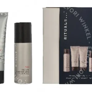 Rituals Homme Small Giftset 240ml Sport Anti-Perspirant Spray 50ml/Shower Foam 50ml/2-in-1 Shampoo & Body Wash 70ml/Anti-Dryness Body Lotion 70ml fles en verpakking