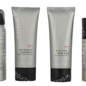 Rituals Homme Small Giftset 240ml Sport Anti-Perspirant Spray 50ml/Shower Foam 50ml/2-in-1 Shampoo & Body Wash 70ml/Anti-Dryness Body Lotion 70ml fles