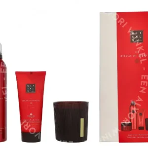 Rituals Ayurveda Medium Giftset 565ml Candle 140g/Body Cream 100ml/Body Scrub 125g/Foaming Shower Gel 200ml fles en verpakking
