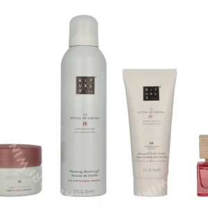 Rituals Sakura Medium Giftset 440ml Body Cream 100ml/Body Scrub 125g/Foaming Shower Gel  200ml/Travel - Rêve de Hanami 15ml fles