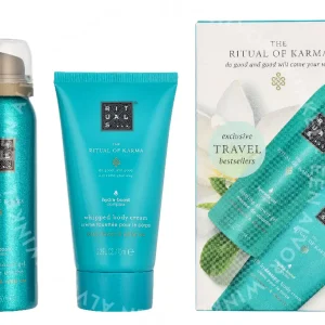 Rituals Karma Giftset 120ml 48h Hydrating Body Cream 70 ml/Foaming Shower Gel 50 ml fles en verpakking